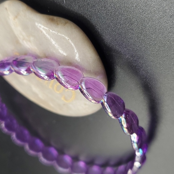 B2837 lavendar fields bracelet acrylic - Picture 2 of 2